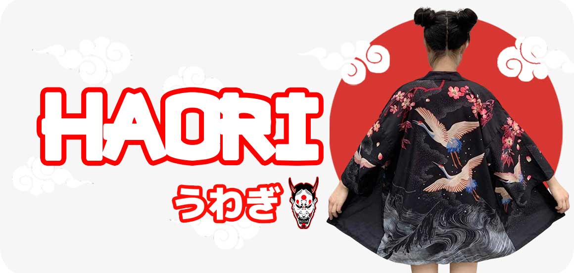 women's haori is a kimono jacket worn by geisha. Choose a long sleeve or a short sleeve. Thus wear it with on a traditional japanese kimono or with a black shirt or a white shirt and a cargo pants.