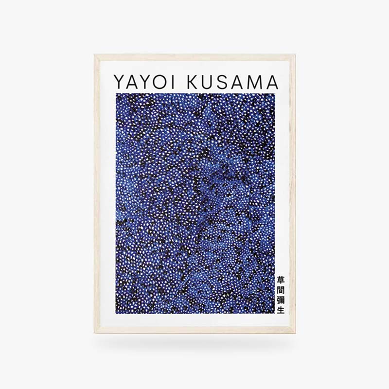 This work is a yayoi kusama paintings. It is a reproduction of the work of the Japanese abstract artist