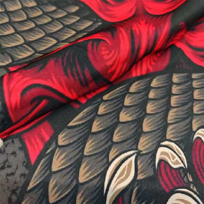 the yokai kimono material is made with cotton and polyester