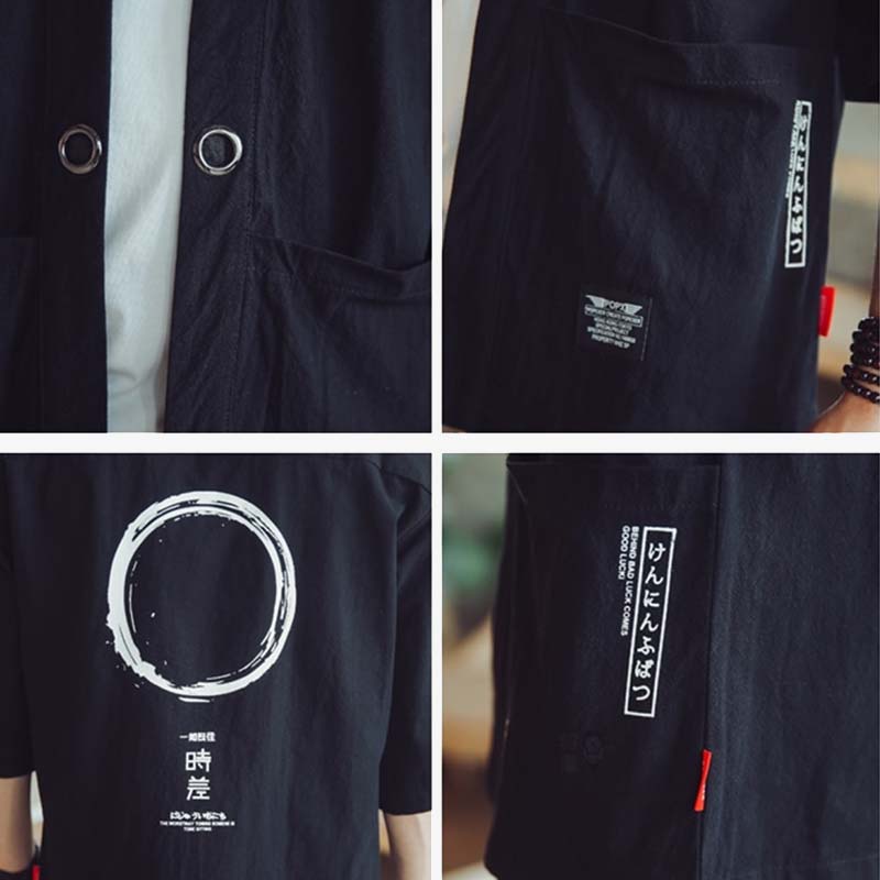 Japanese haori details for a kimono style