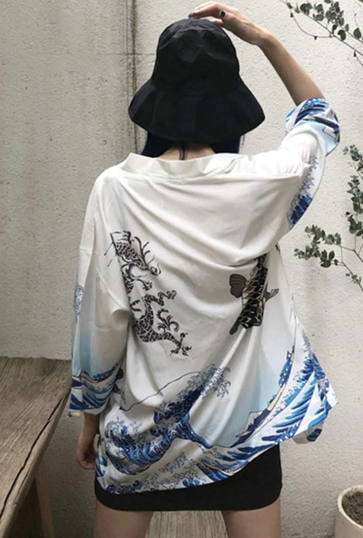 Japanese women's kimono jacket