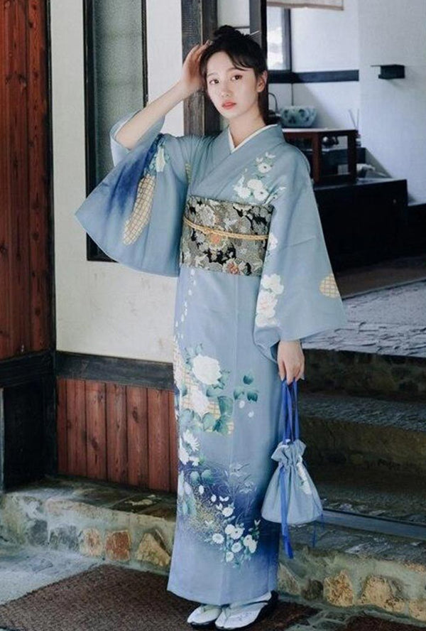 Traditional Black Geisha Women's Kimono