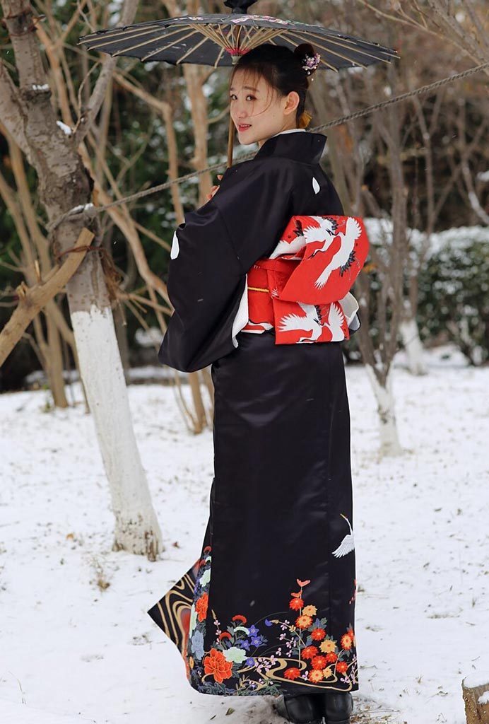 Black Geisha Kimono