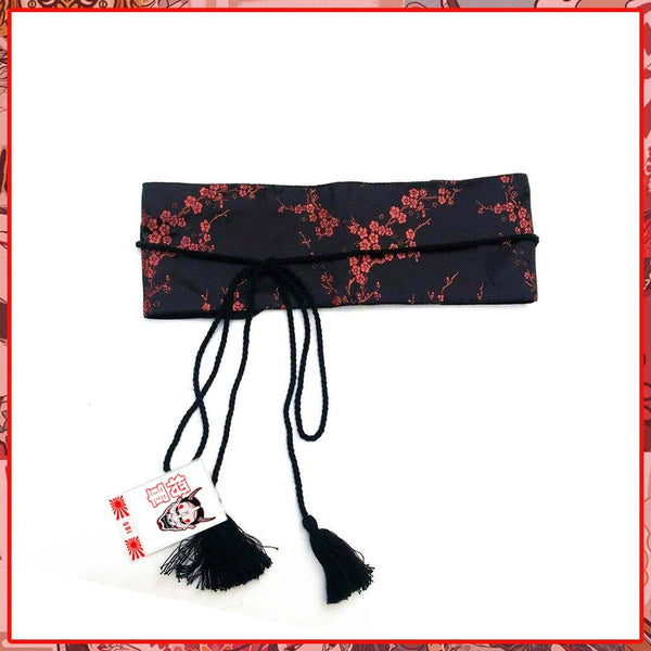 Obi Belt In Black Fabrics