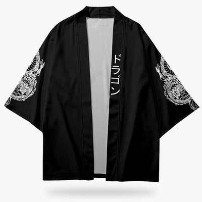 Dragon haori jacket designed with strong visual impact, ideal for fans of Japanese folklore and streetwear
