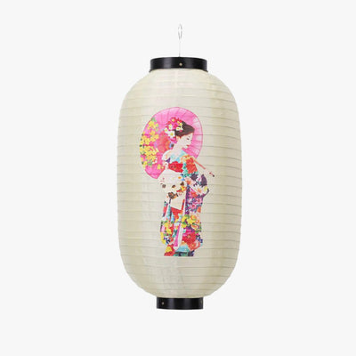 The Japanese Chochin lantern is a traditional paper lantern, crafted from paper and bamboo, perfect for adding a cultural touch to your home or garden