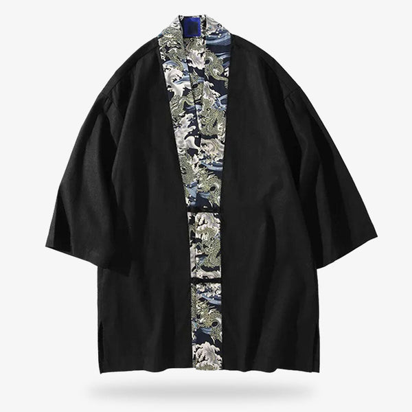 This kimono is a Japanese haori jacket with Irezuni motifs on the collar.