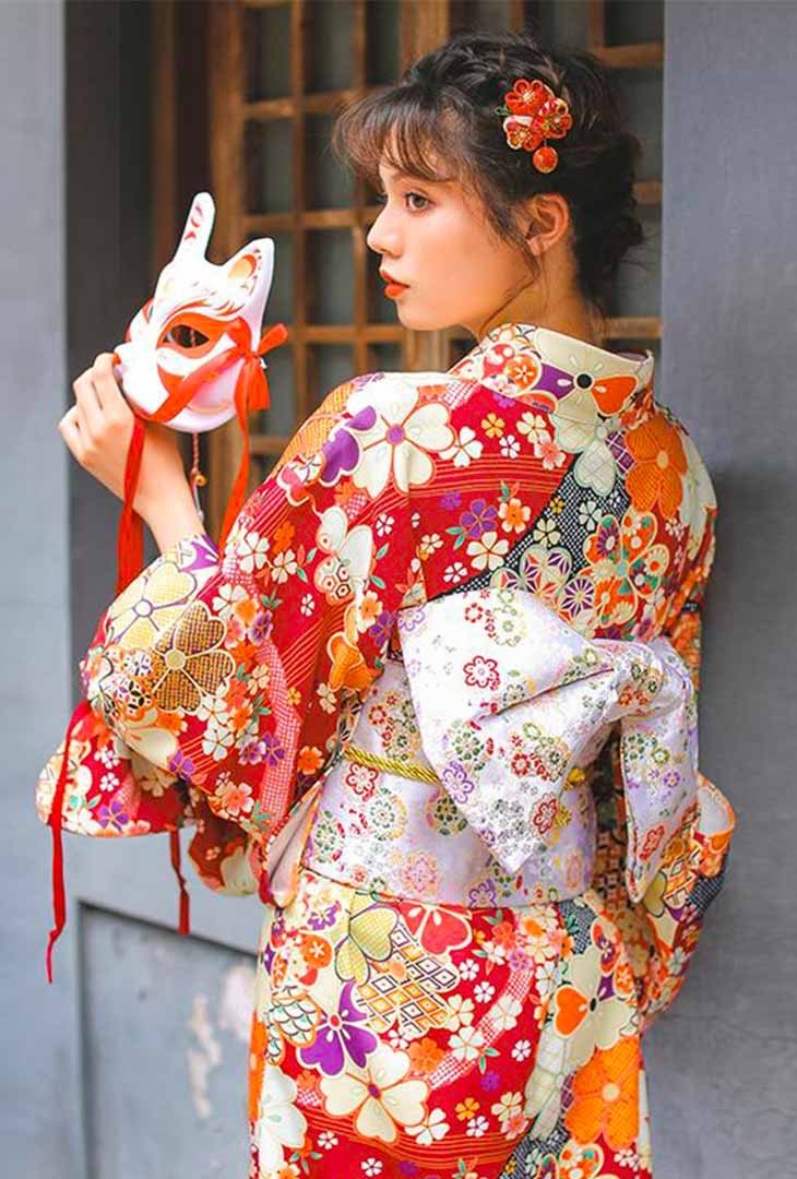 Japanese kimono dress sakura