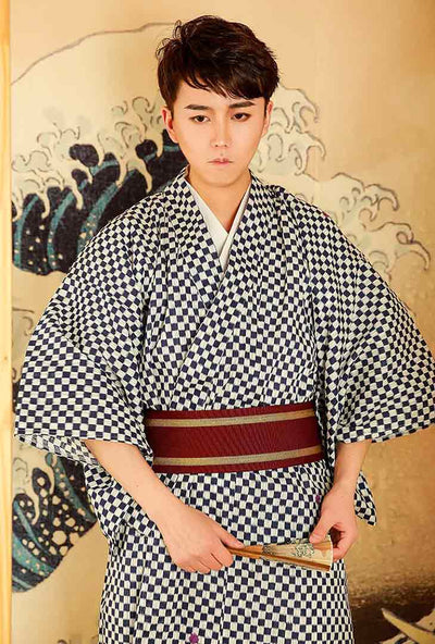 Japanese kimono men traditional ishidatami