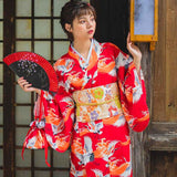Japanese Kimono Red Dress