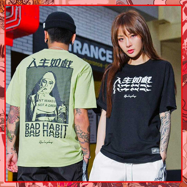 Japanese streetwear t shirt