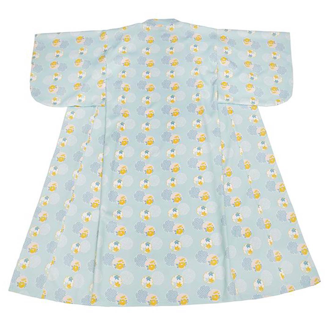 Japanese traditional dress kimono material with japanese symbols patterns