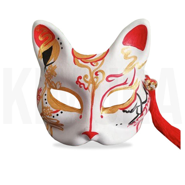 3Pcs Cat Mask, Therian Mask Fox Mask White Masquerade Mask Cat Face Mask  Blank Mask DIY Unpainted Cat Half Masks Paper Mache Mask for Cosplay Party