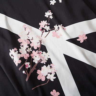 sakura printed on mens floral kimono pattern