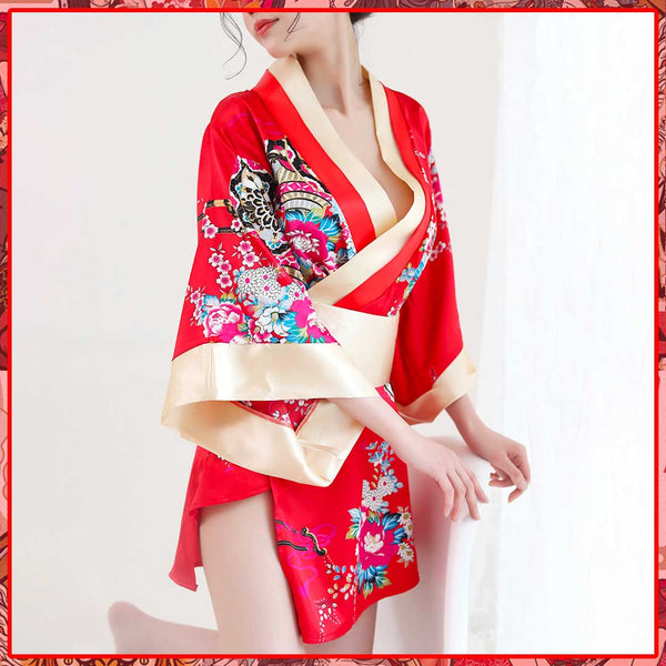 Women's Night Kimono Flowers