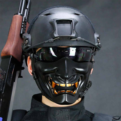 Oni mask half face