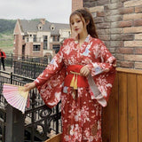 Red Japanese Kimono Robe