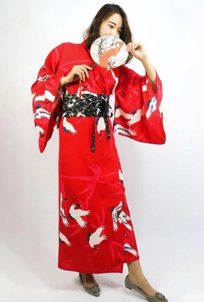 Red Kimono Geisha Anime