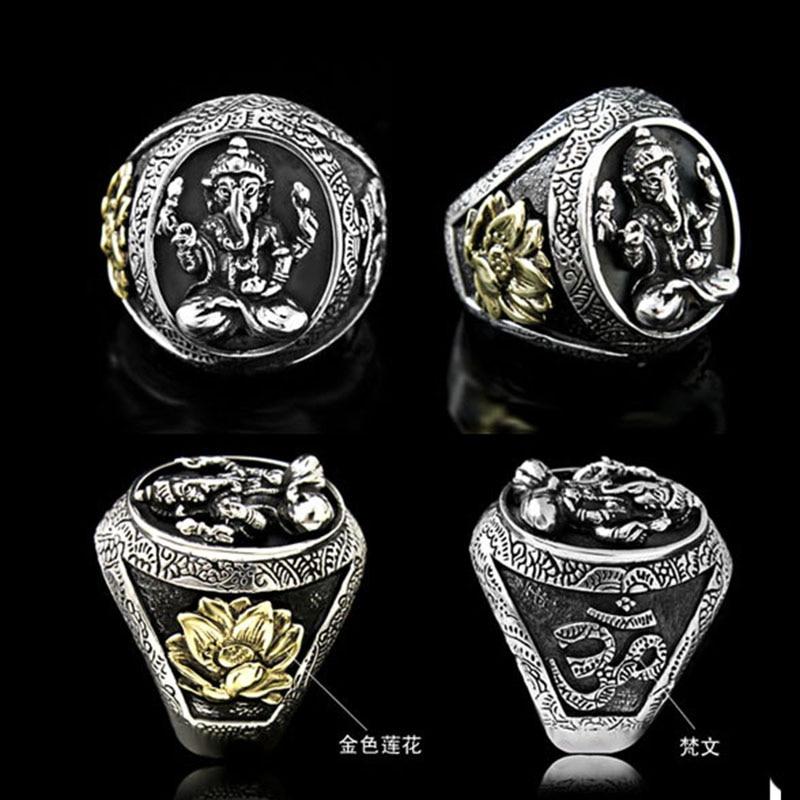 Silver Buddha Ring
