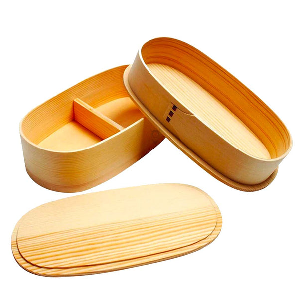 Kanagawa Bento Box Light Wood - Double