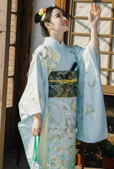 White Japanese Kimono Dress